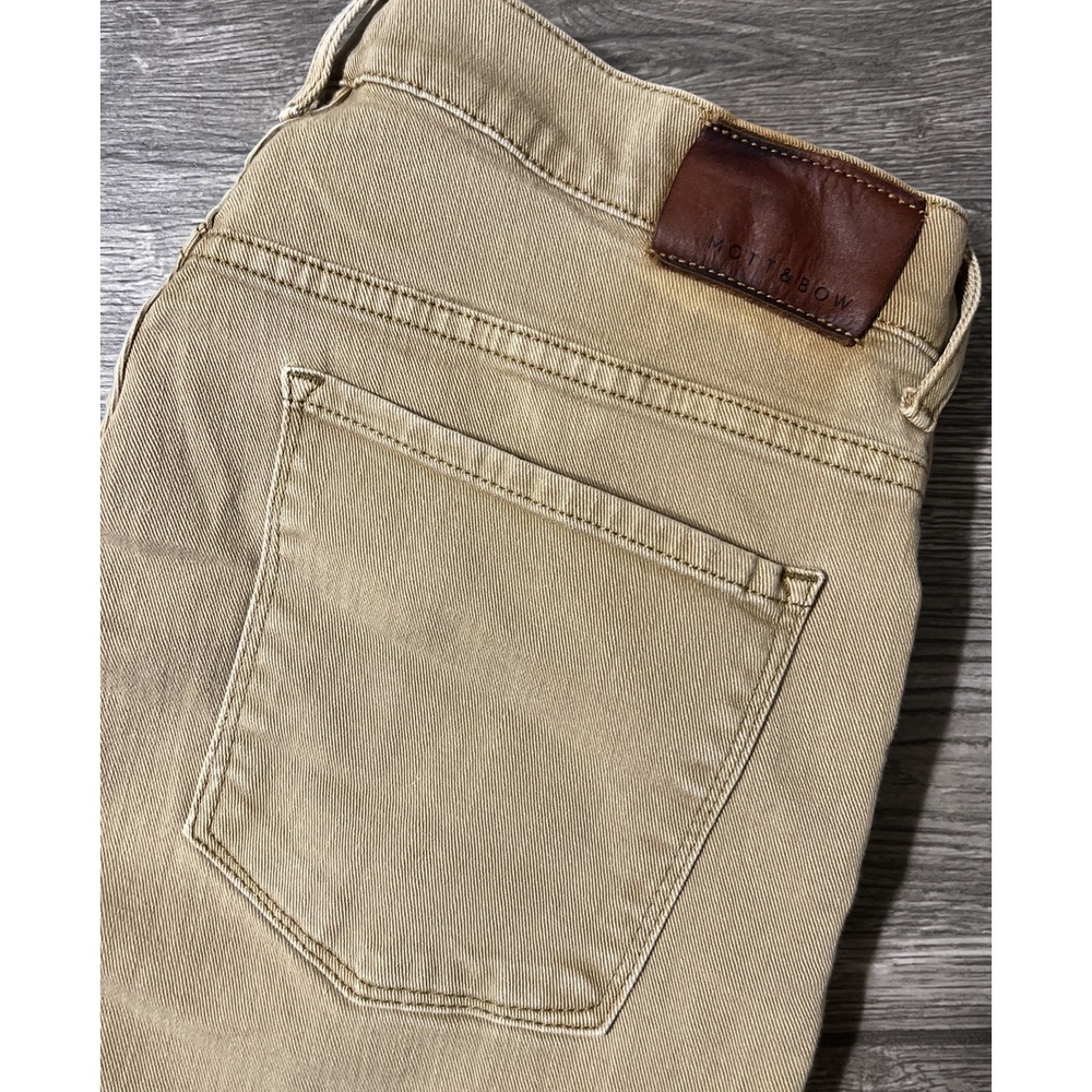 Mott & Bow Mercer Straight Fit Stretch Tan Khaki Jeans Men's Size 34x32